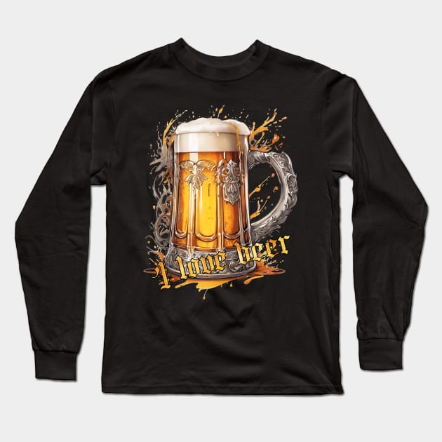 Mug Beers - I love beer Long Sleeve T-Shirt by T-Shirt Paradise